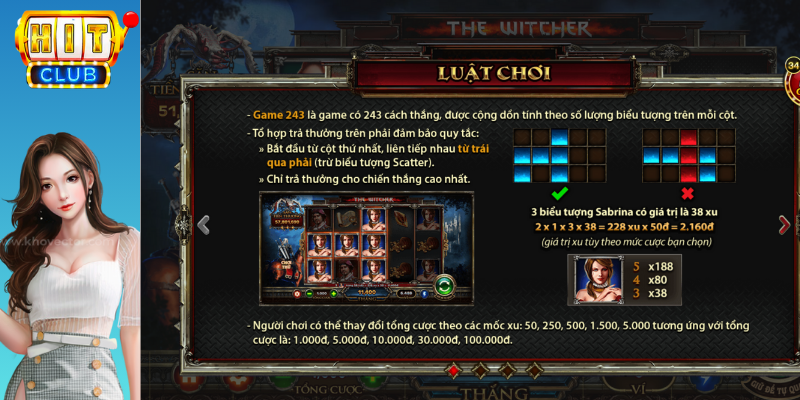 luật chơi Witcher Hitclub